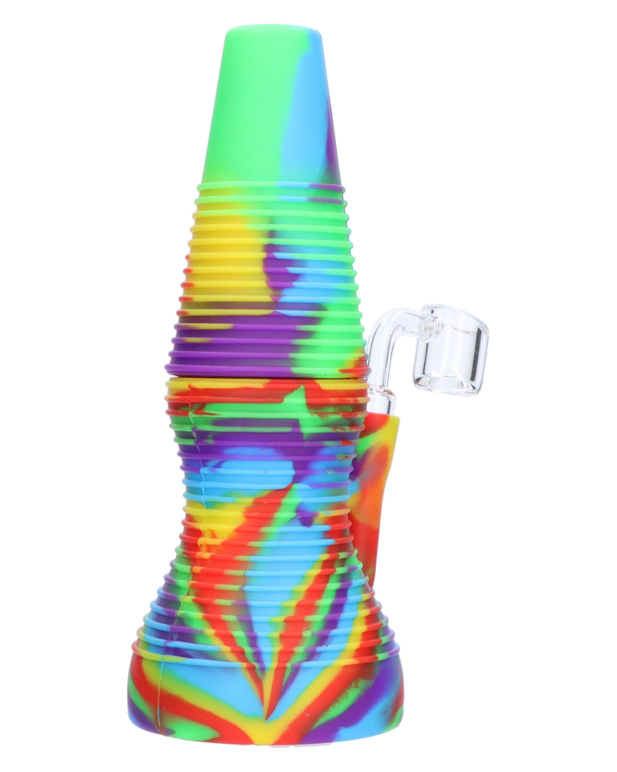 Valiant Rainbow Dab Rig with Quartz Banger, 90 Degree Joint, 8" Tall, Portable Design