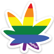 KKARDS Rainbow Leaf Sticker with vibrant colors, perfect for personalizing items
