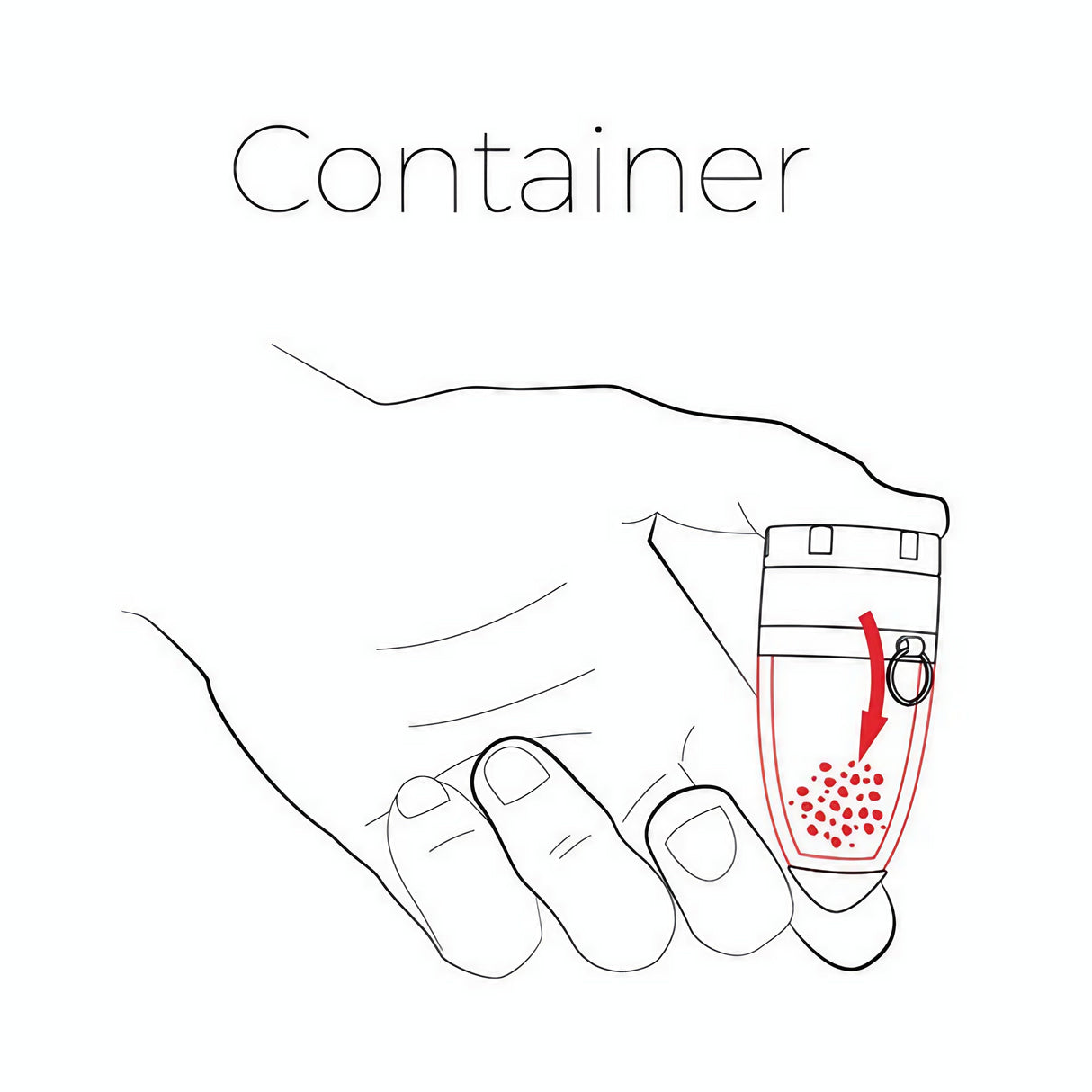 DankGeek Rocket Grinder & 1 Hitter with discreet container, held in hand for size reference