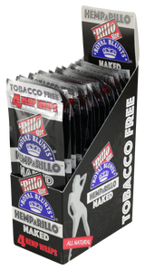 Royal Blunts Hemparillo Hemp Wraps 15-Pack display, tobacco-free, flavored, portable size