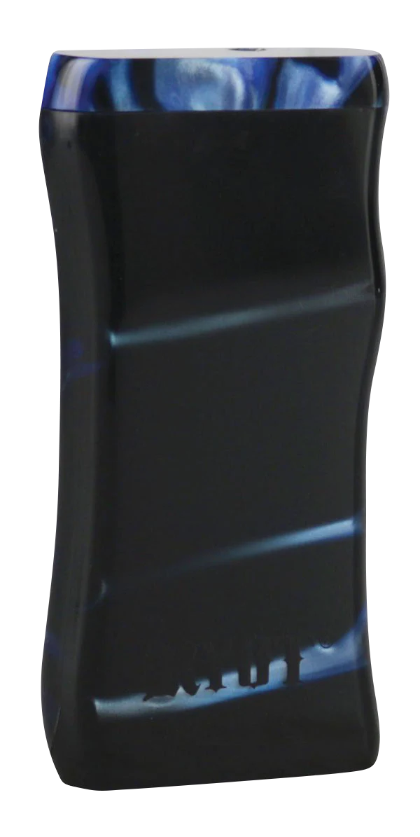 RYOT Acrylic Magnetic Dugout in Black with Blue Swirls - Front View