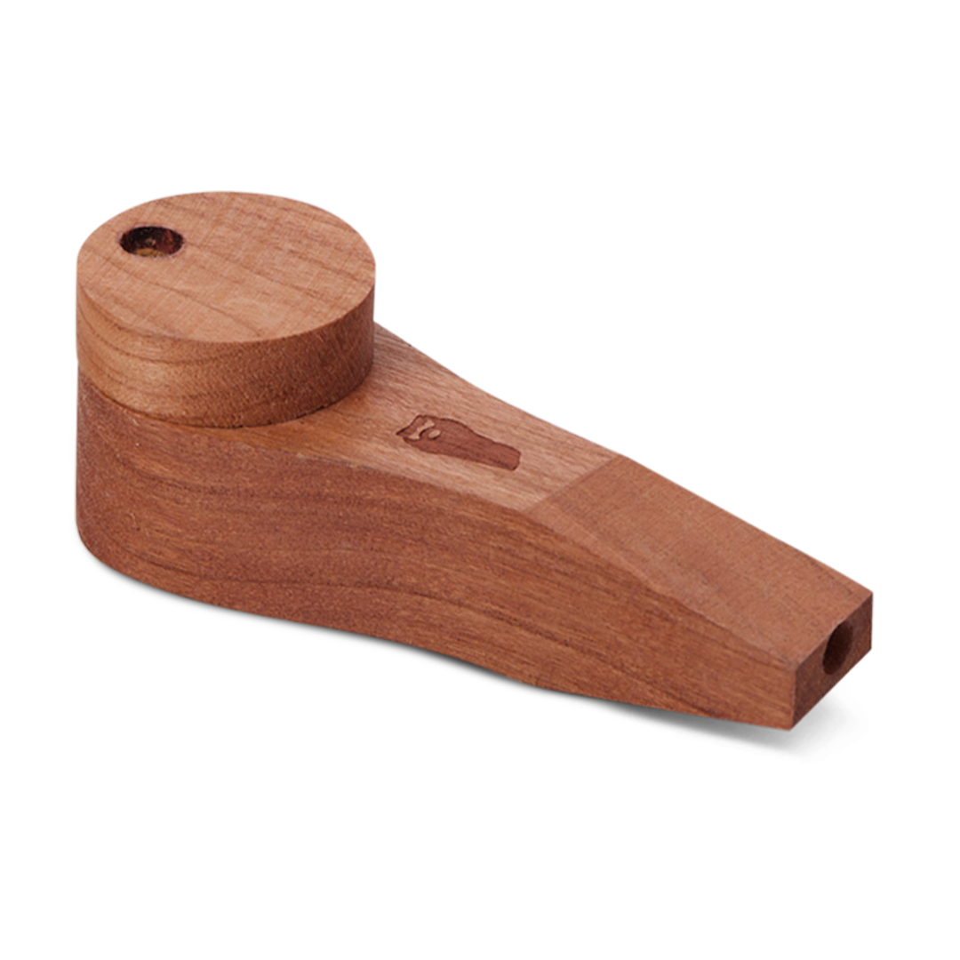 Bearded Distribution Artisan Cherry Wood Pipe 3.25" with Brass Screen - Top View