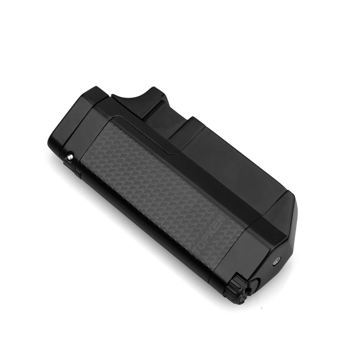 PILOT DIARY Portable Black Triple Jet Dab Torch Lighter, Angled Side View