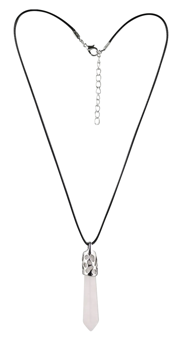 Elegant Semi Precious Gemstone Necklace with an 18" Chain - Front View