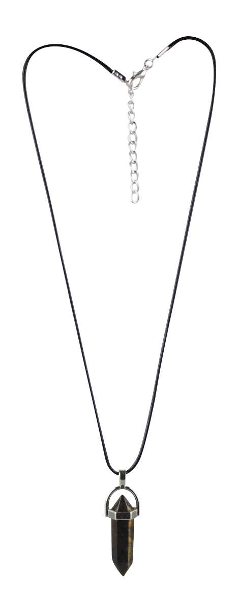 Elegant Semi Precious Gemstone Pendant Necklace on a 17.5" Chain - Front View