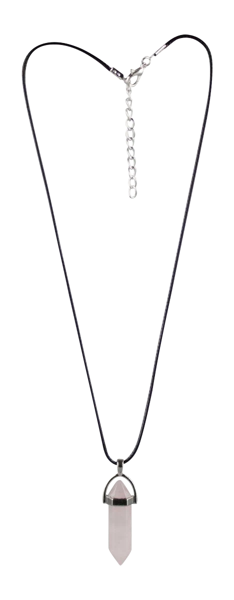 Elegant Semi Precious Gemstone Pendant Necklace on a 17.5" Chain - Front View