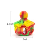 PILOT DIARY Octopus Silicone Dab Container 10ml in vibrant colors, front view with dimensions