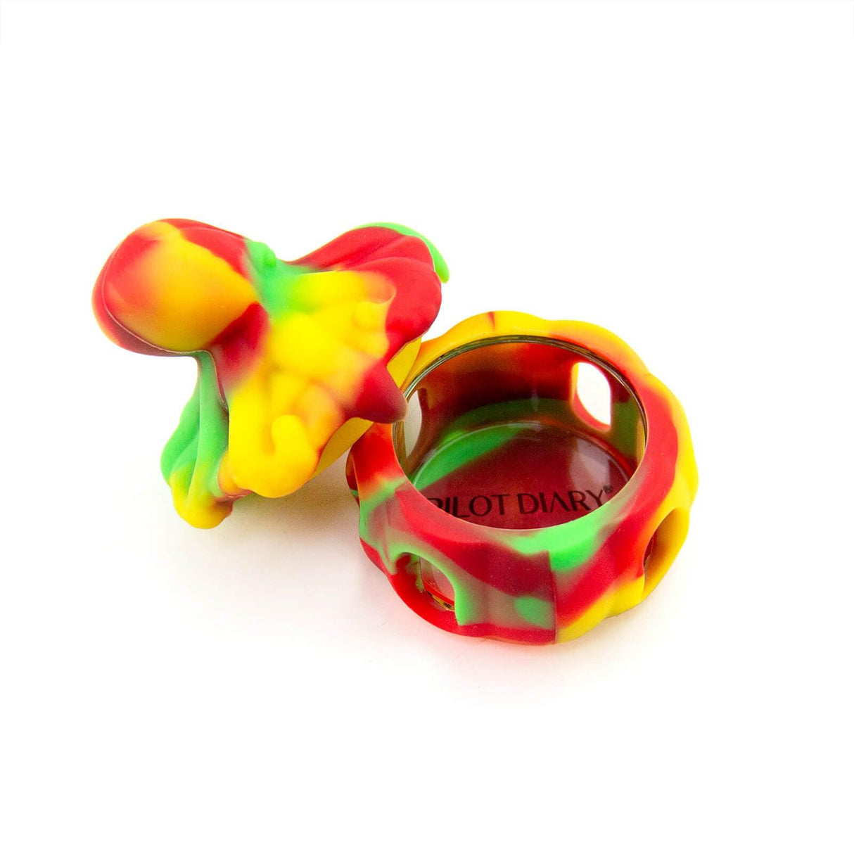 PILOT DIARY Octopus Silicone Dab Container 10ml in Vibrant Colors, Front View