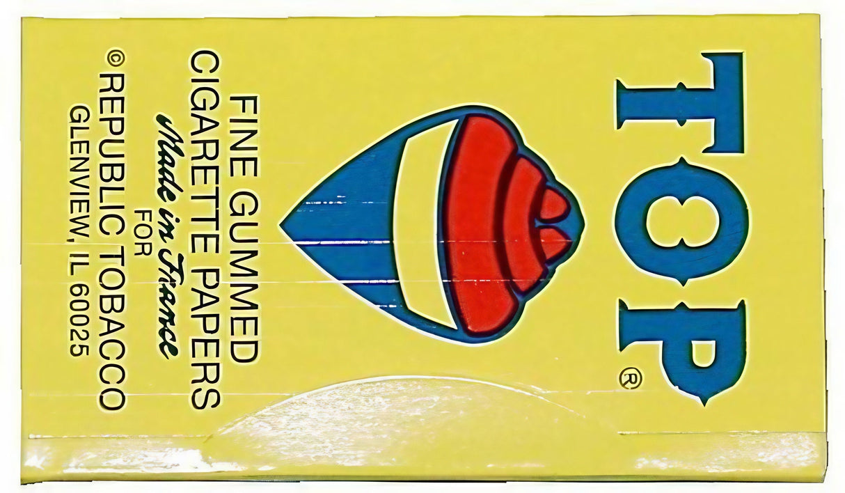 TOP Single Wide Rolling Papers 24 Pack - Front View on Seamless White Background