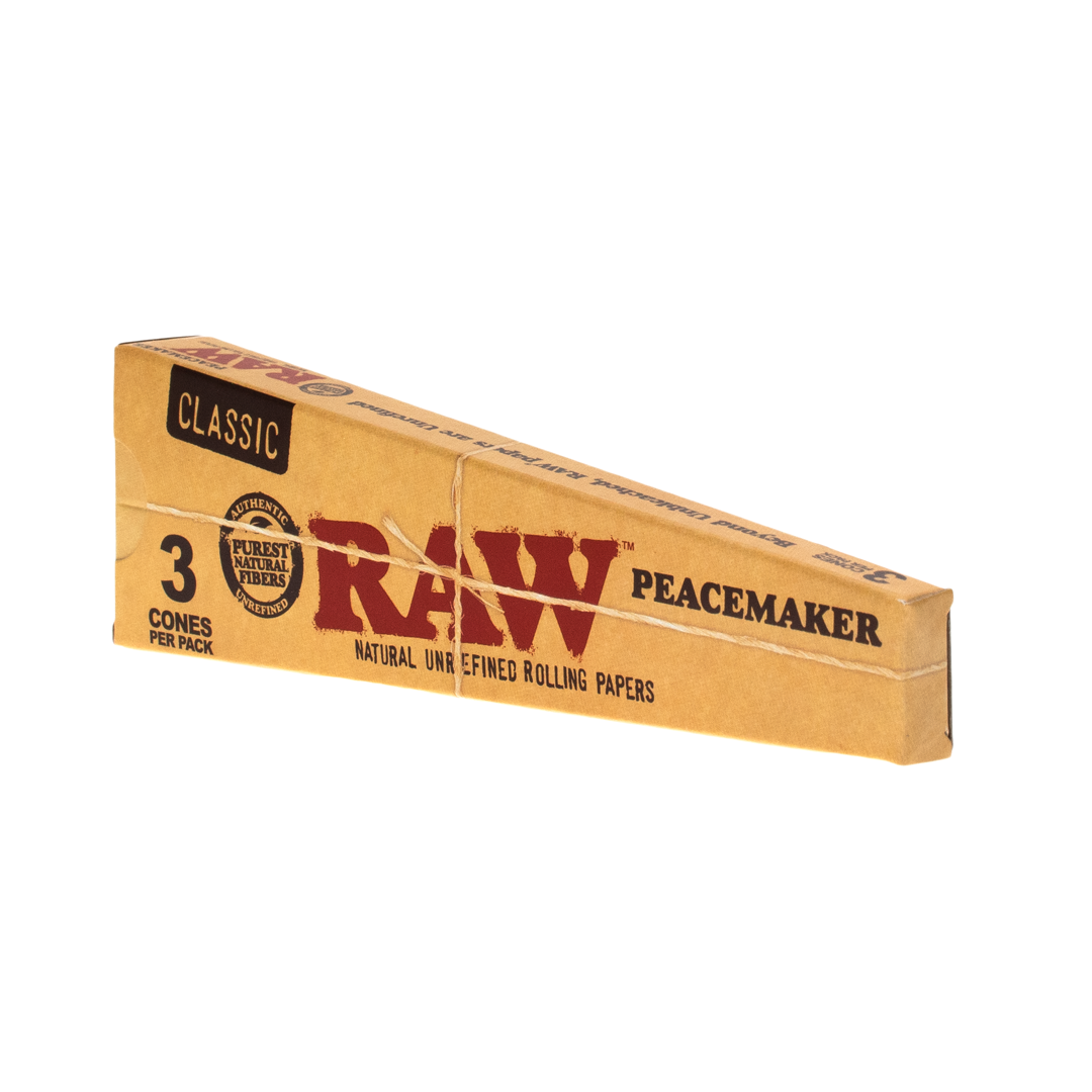 RAW Classic Peacemaker Cones pack side view on a seamless white background