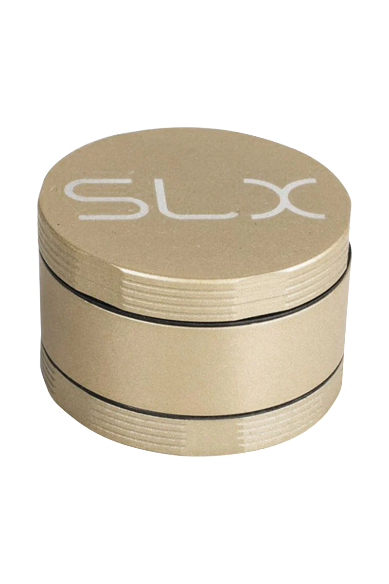SLX Ceramic Coated 2.2" Pocket Grinder in Gold, Compact 4-Part Design for Dry Herbs