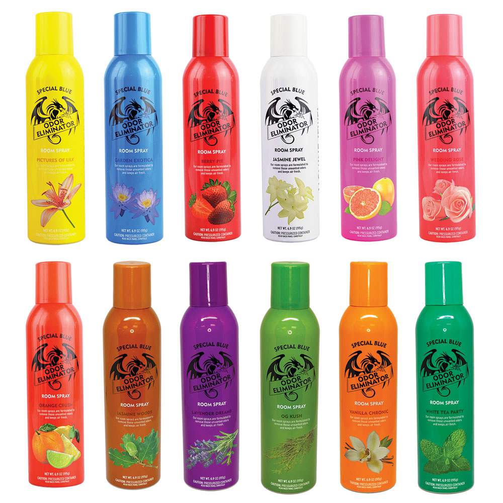 Special Blue Room Spray 6.9oz in assorted scents, 12pc display, front view on white background