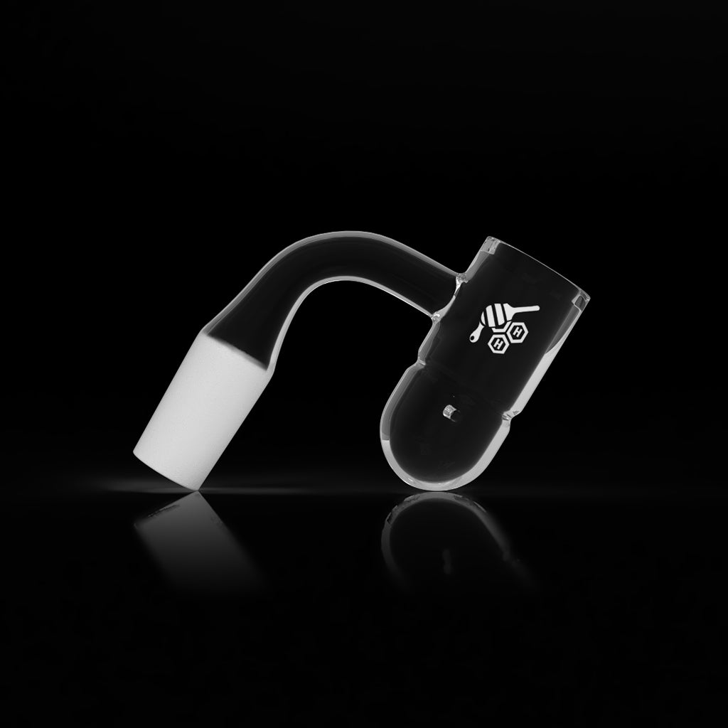 Honeybee Herb Splash Bucket Whirlwind Quartz Banger at 90Β° Angle for Dab Rigs