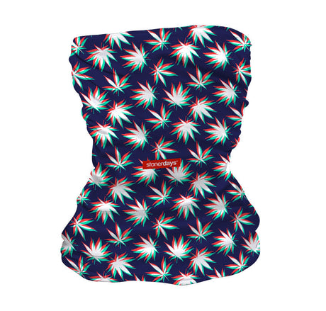 StonerDays 3D Trees Neck Gaiter in Polyester with Leaf Patterns, Front View