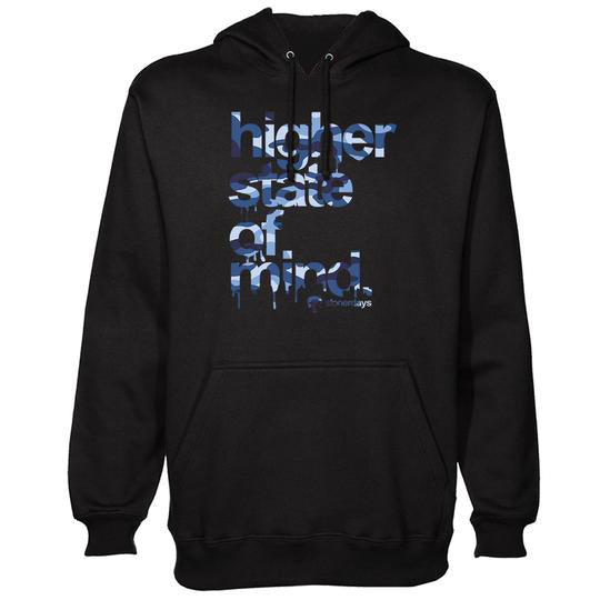 StonerDays Army Blue Hsom Hoodie front view on a white background, featuring bold graphic text