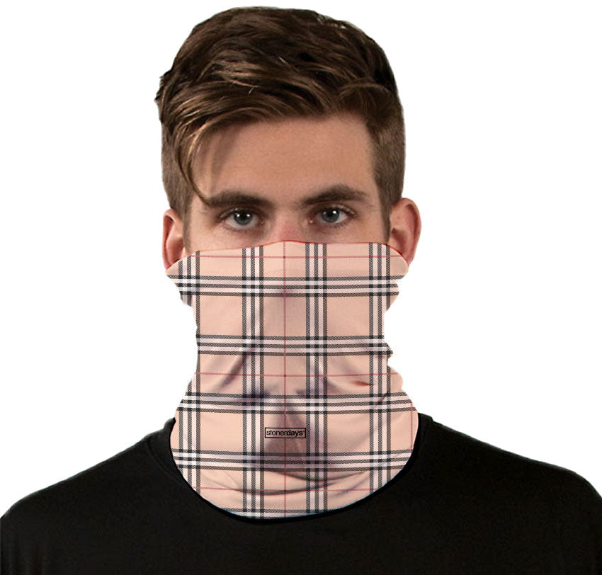 StonerDays Burnberry Gaiter worn by a male model, front view, showcasing the plaid design