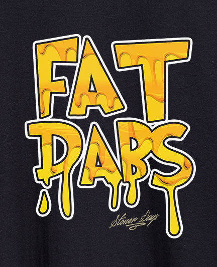 StonerDays Fat Dabs T-Shirt Design Close-Up for Concentrate Enthusiasts