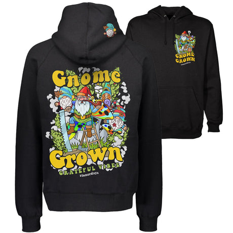 StonerDays Gnome Grown Men's Hoodie in Green with Colorful Front Graphic