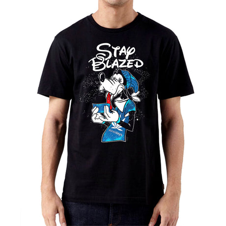 StonerDays Goofy Space Adventure T-Shirt, Men's, Front View on Model