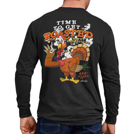 StonerDays Happy Danksgiving Long Sleeve shirt, rear view with graphic design