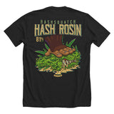 StonerDays men's black cotton t-shirt with Hash Rosin graphic, size options available