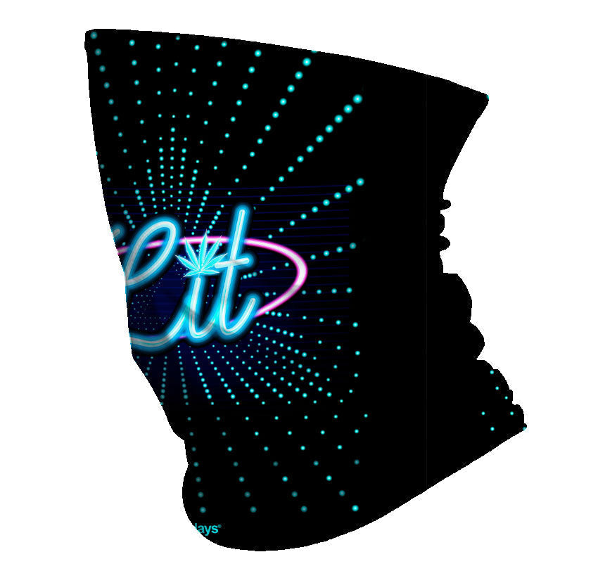 StonerDays Lit OG Stoney Neck Gaiter in Polyester with Vibrant Print - Side View