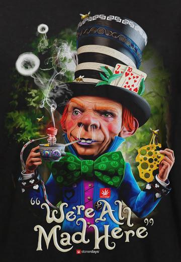 StonerDays Mad Shatter Combo featuring whimsical character with bong and dab straw, front view on black