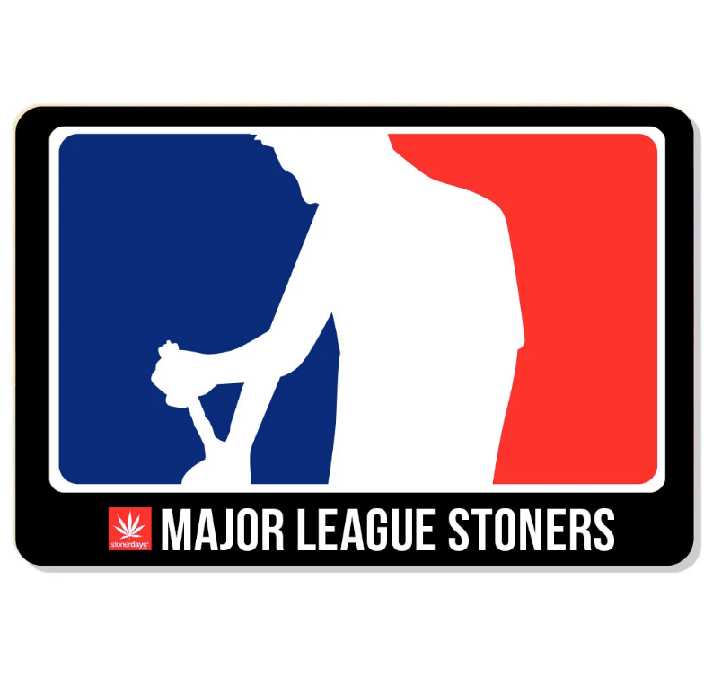 StonerDays Major League Stoners Dab Mat with Silhouetted Bong User Design
