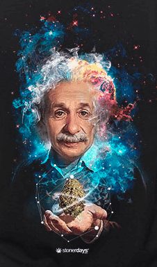 StonerDays Men's Einstein Tank with Cosmic Design and Chillum Graphic, Size Range S-3XL