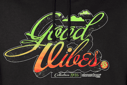 StonerDays Men's Good Vibes Rasta Tank Top in Green Cotton Material - Front View