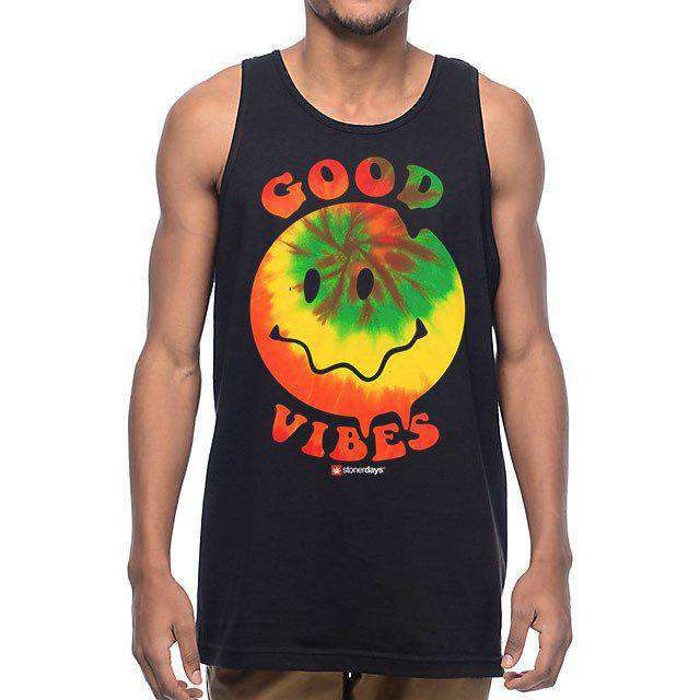 MENS HAPPY FACE GOOD VIBES TANK