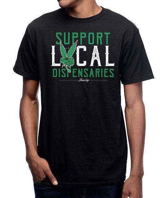 MEN'S SUPPORT LOCAL DISPENSARIES TEE