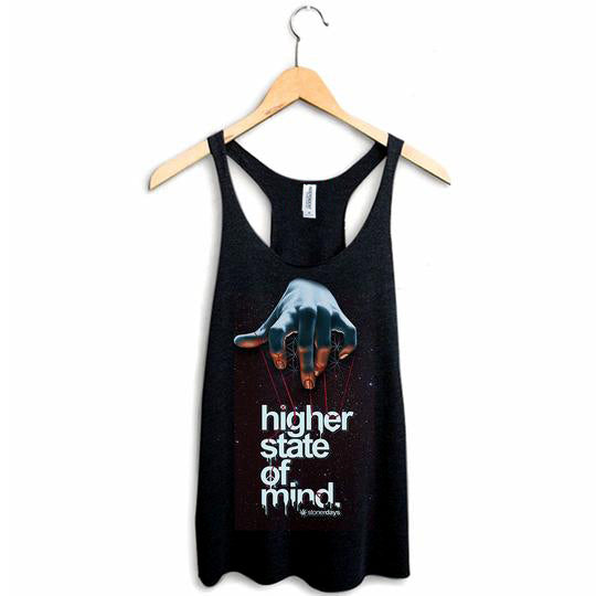 StonerDays Mind Over Matter Racerback Tank Top in Black, Women's Sizes S-XXL