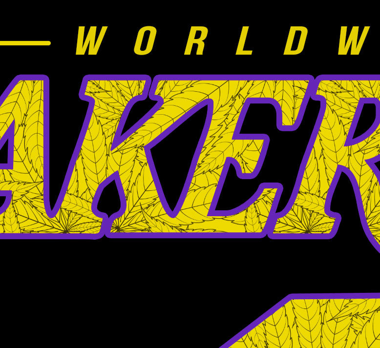 StonerDays Mls Mamba Mens Tee graphic close-up with yellow leaf pattern