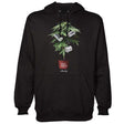 StonerDays Money Tree Hoodie in black, front view, with graphic design, cotton and polyester