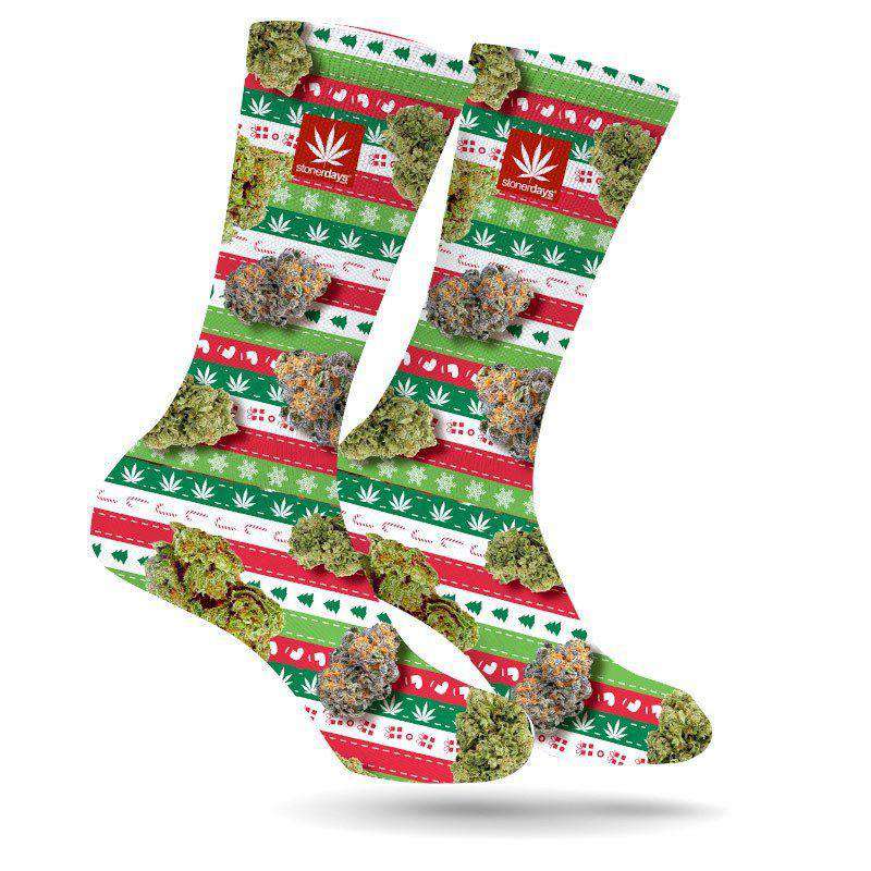 NUGS AND STRIPES UGLY KUSHMAS SOCKS