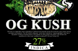 StonerDays OG Kush T-Shirt Graphic with Cannabis Leaves and Indica Label