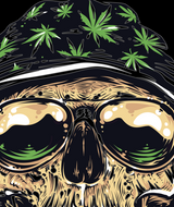 StonerDays Og Kush Hoodie with cannabis leaf design, close-up view of graphic print