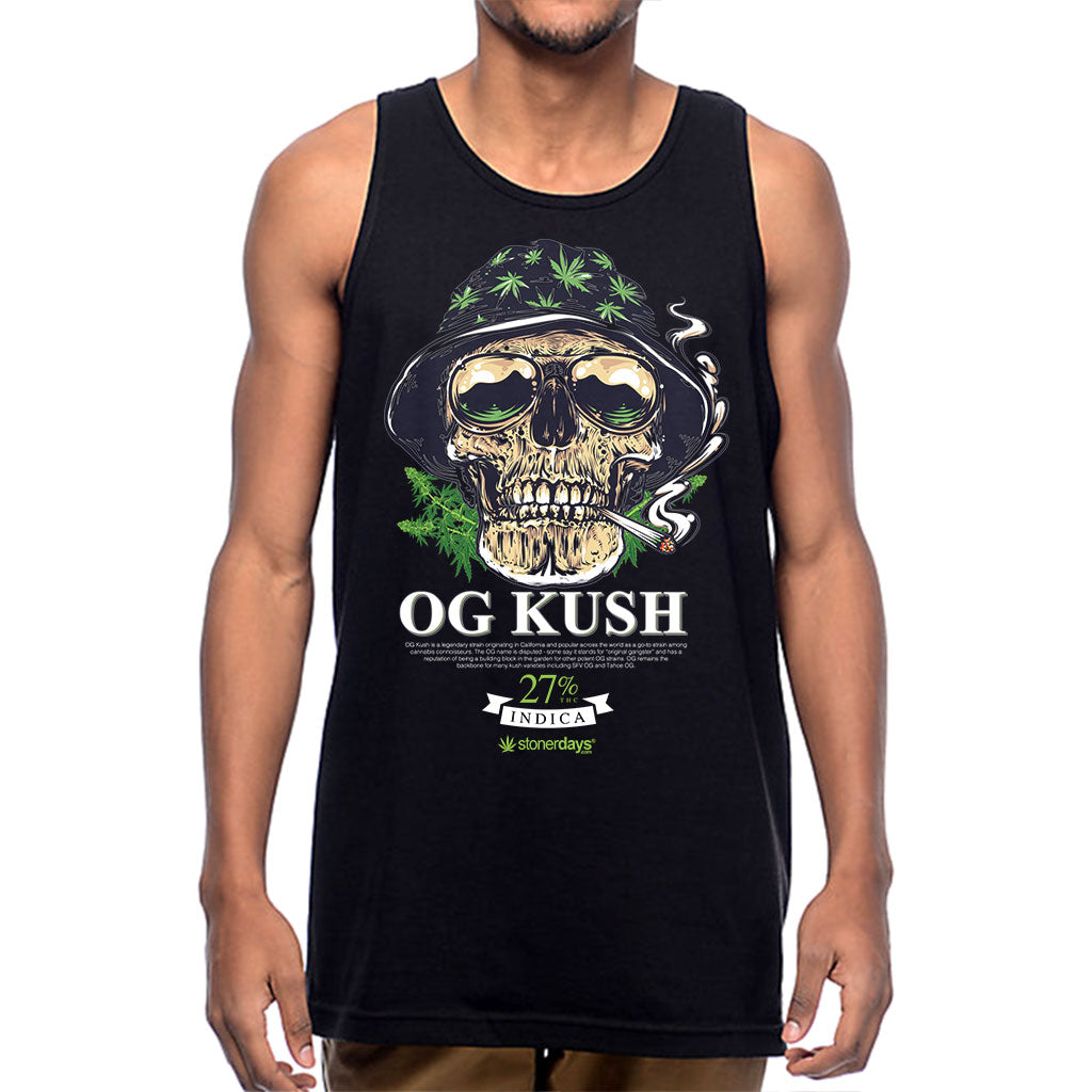 StonerDays OG Kush Tank Top, Unisex Cotton Blend, Front View on Model