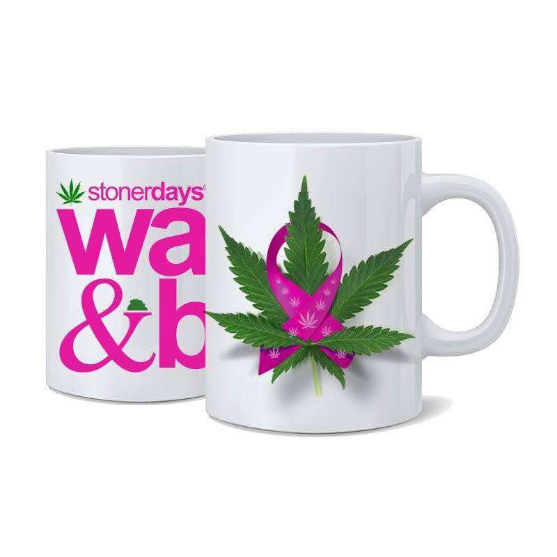 StonerDays Pink Nug Mug with bold leaf graphic, perfect for coffee & tea lovers