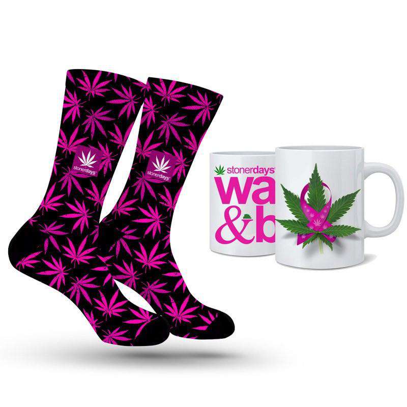 PINK SUPPORT SOCKS + NUG MUG COMBO