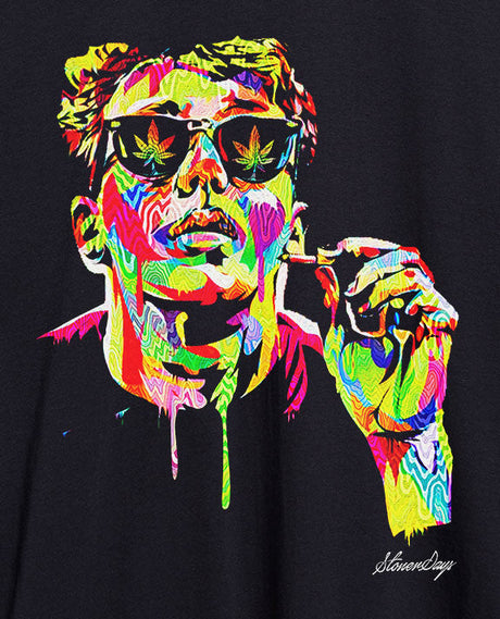StonerDays Men's Cotton T-Shirt with Vibrant Pop Art Brian Print, Front View