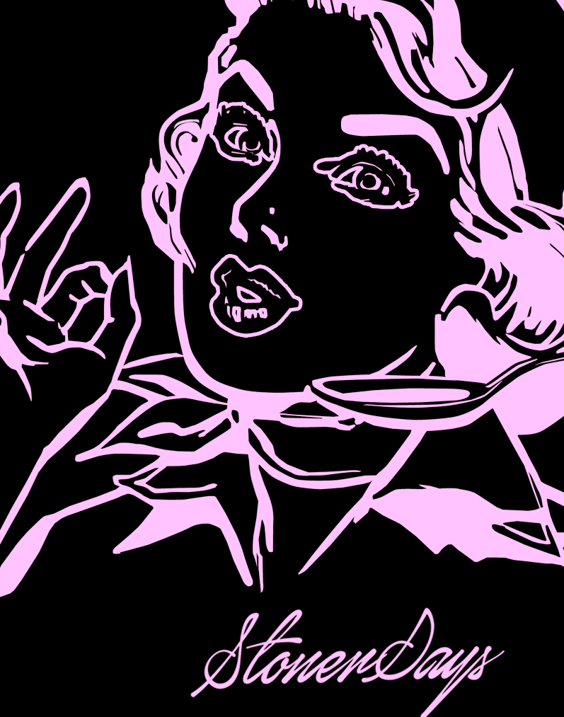 StonerDays Pretty Baked Classic Hoodie with iconic graphic, black and pink design