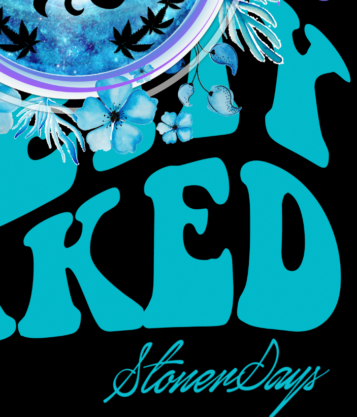 StonerDays Pretty Baked Highness Hoodie design close-up with vibrant graphics