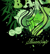 StonerDays Pretty Baked Stoner Hoodie in black with vibrant green cannabis design