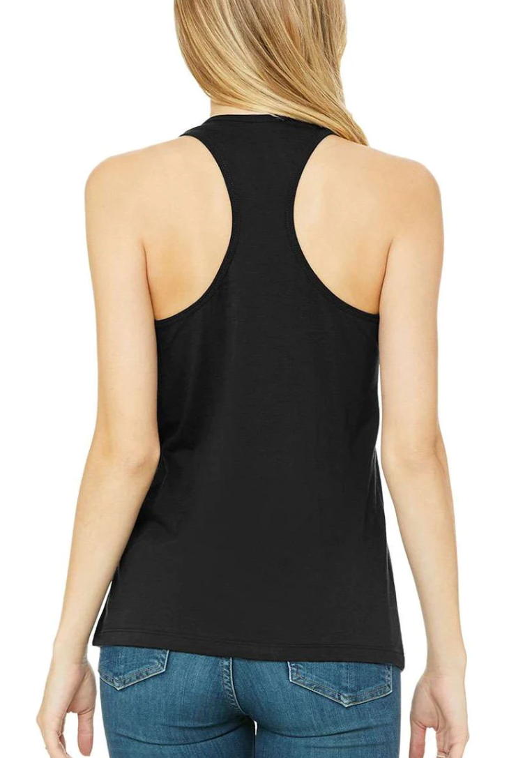 StonerDays Pretty Baked Women's Racerback Tank Top in Black - Rear View