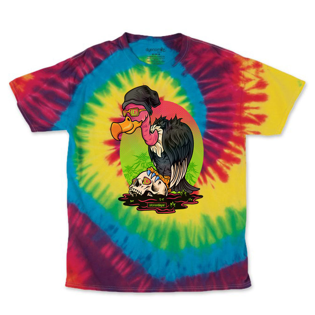 StonerDays Scavenger Hunt Tie Dye Tee, vibrant front view on white background