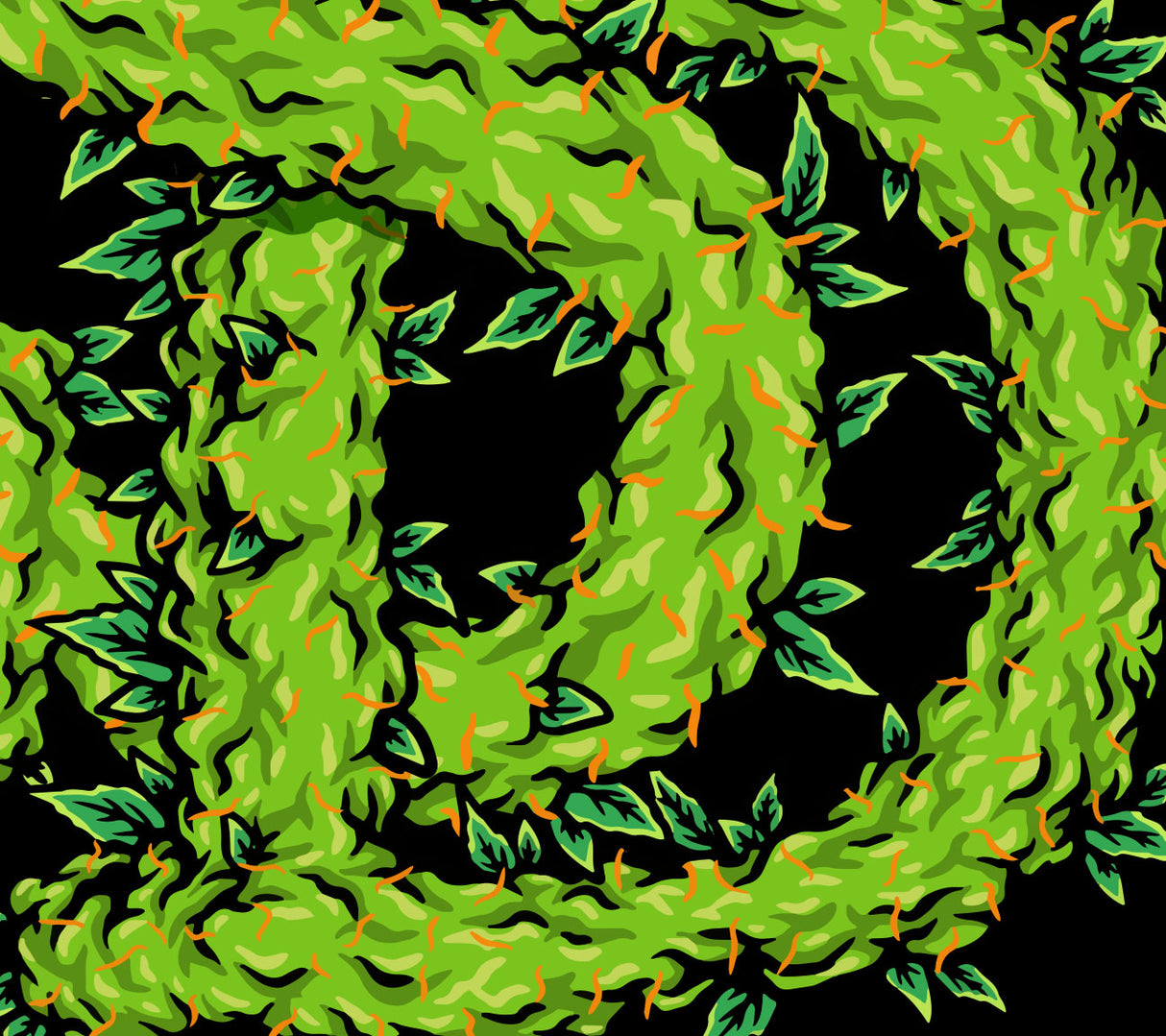 StonerDays Leafy Logo on Green Crop Top Hoodie, Comfortable Cotton, Women's Size Available