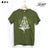 StonerDays Space Concentration Hemp Tee in Herb Green, front view on hanger