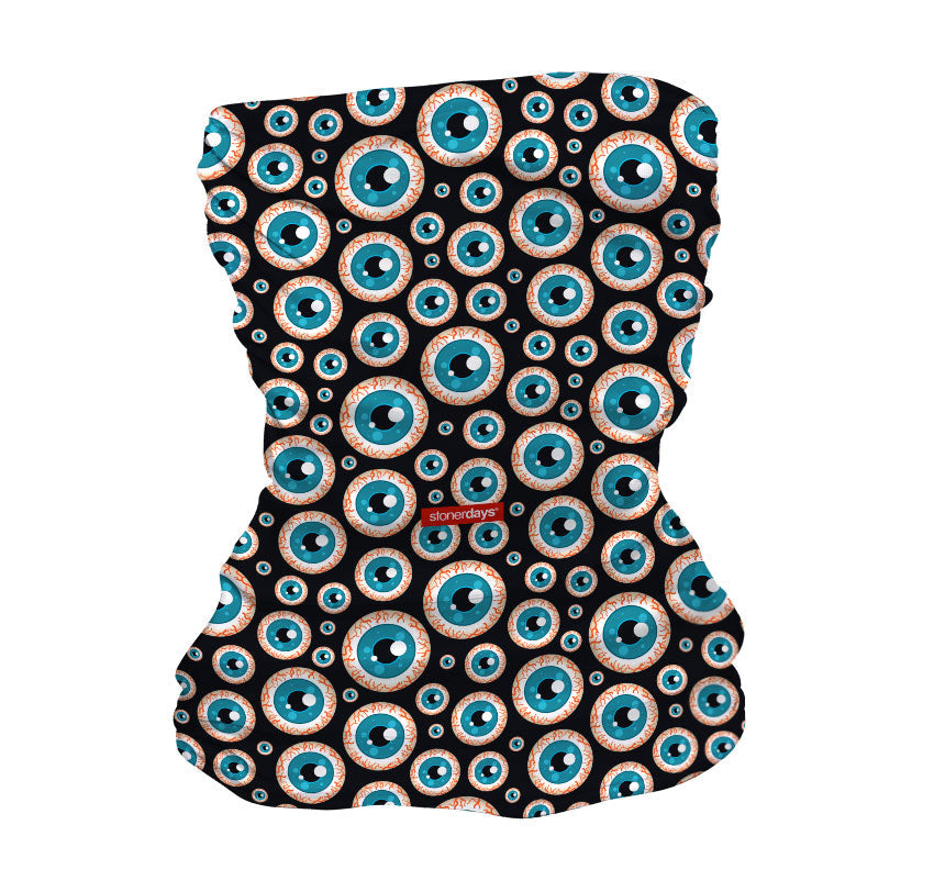 StonerDays Third Eye Pattern Neck Gaiter in Polyester Front View